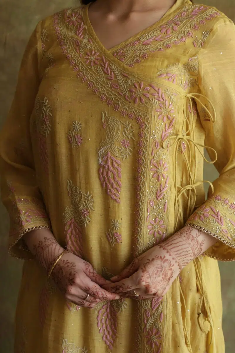 Sand Yellow | Tissue Silk Anagarkha