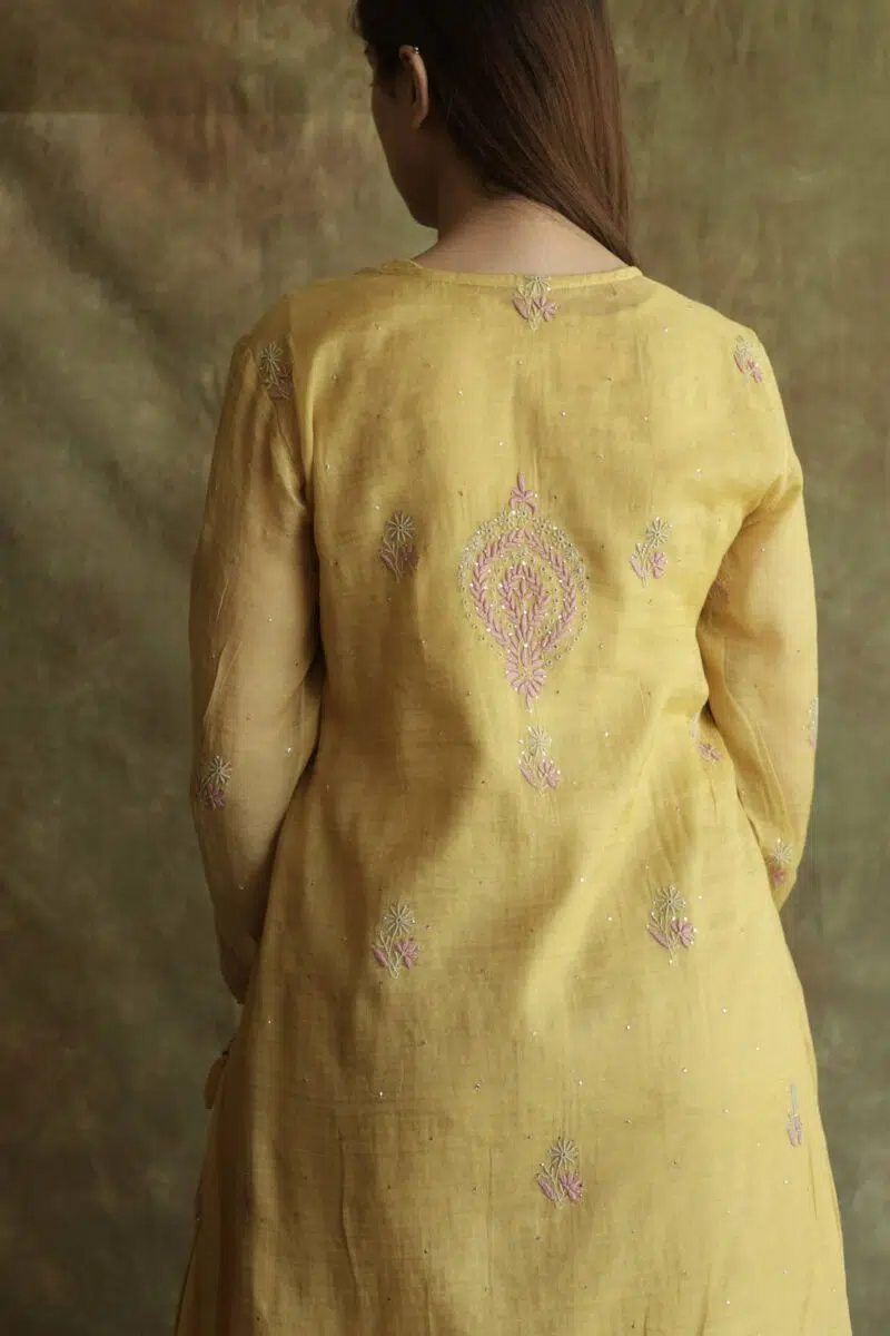 Sand Yellow | Tissue Silk Anagarkha
