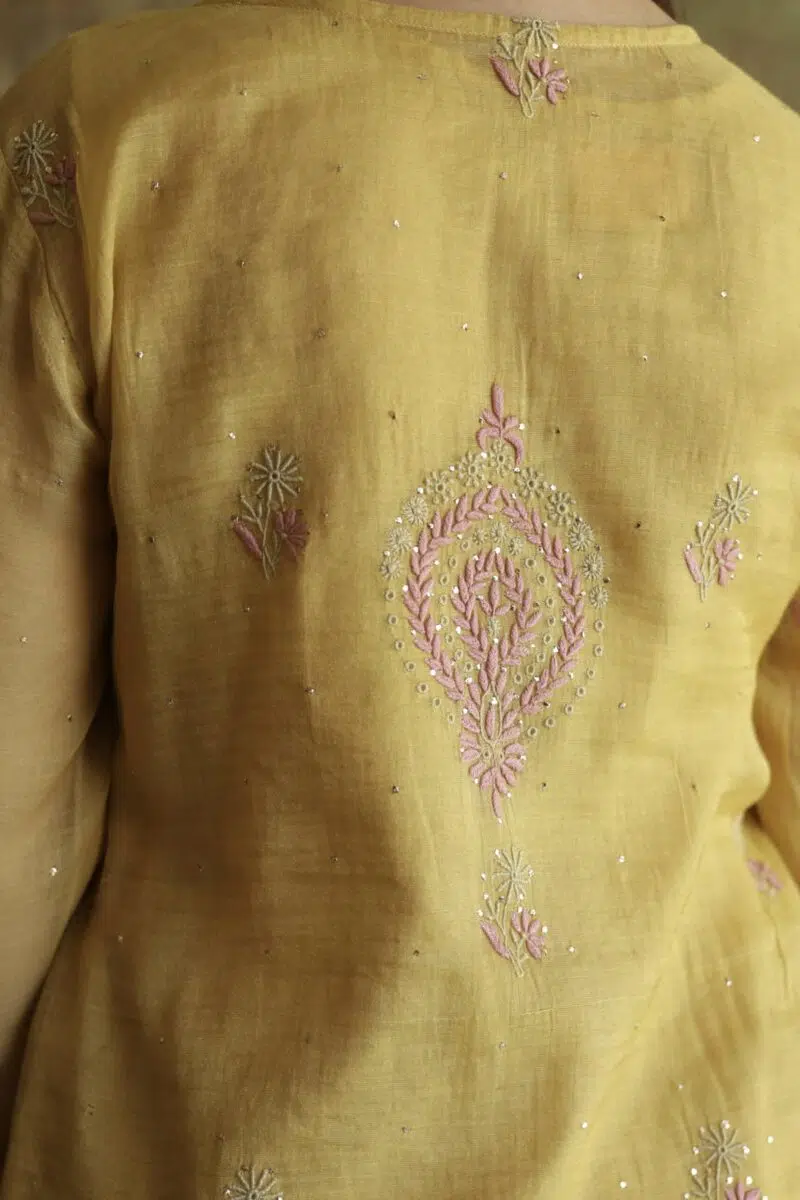 Sand Yellow | Tissue Silk Anagarkha