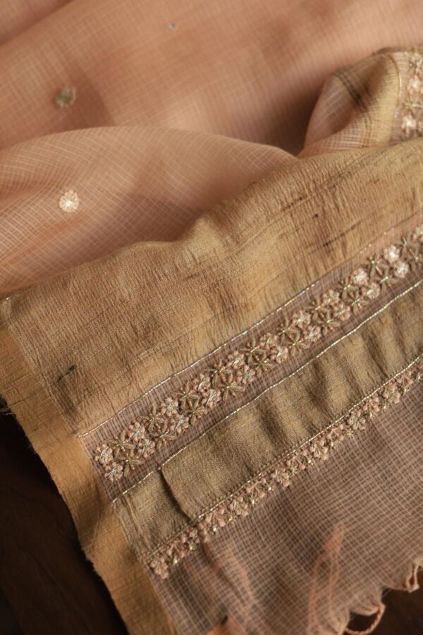 Silk Kota Chikankari fabric - Image 15