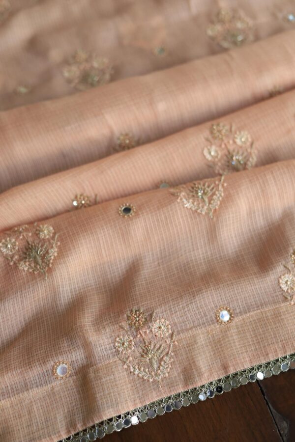 Silk Kota Chikankari fabric - Image 16
