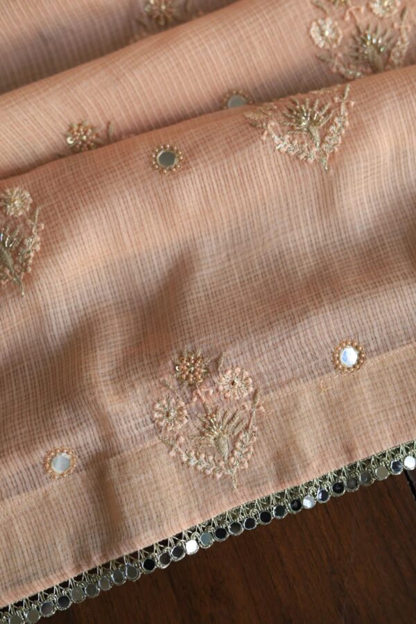 Silk Kota Chikankari fabric - Image 12