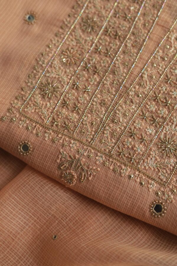 Silk Kota Chikankari fabric - Image 2