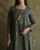 Tissue Silk Chikankari Bhopali Kurta Set