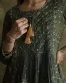 Tissue Silk Chikankari Bhopali Kurta Set