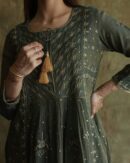 Tissue Silk Chikankari Bhopali Kurta Set