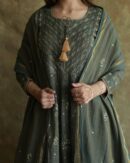 Tissue Silk Chikankari Bhopali Kurta Set