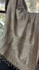 Natural Shade Fine Chikankari Ari Tissue Silk Dupatta