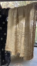 Natural Shade Fine Chikankari Ari Tissue Silk Dupatta