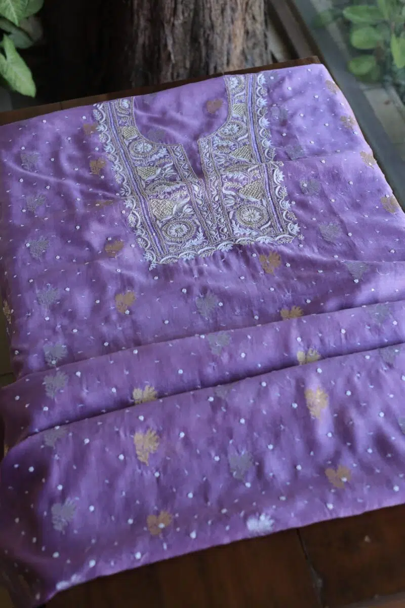 Zari Chanderi Chikankari Fabrics