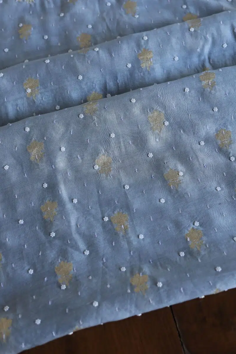 Zari Chanderi Chikankari Fabrics