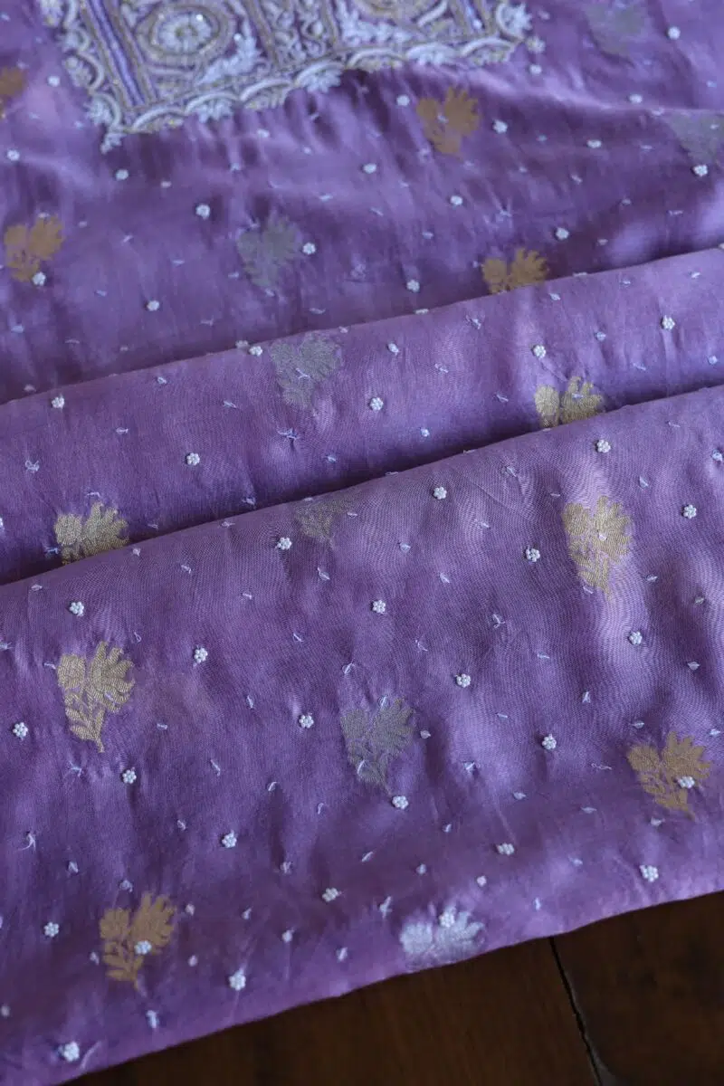 Zari Chanderi Chikankari Fabrics