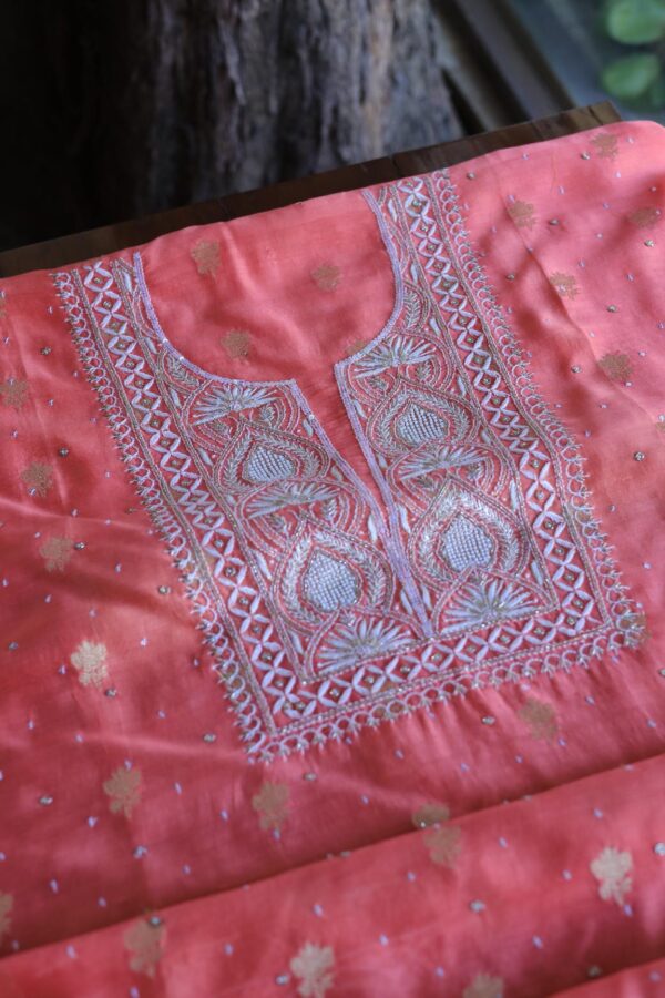 Zari Chanderi Chikankari Fabrics - Image 9