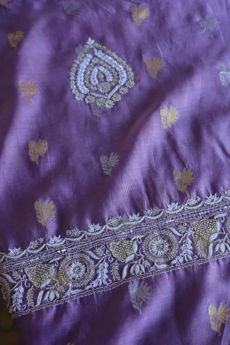 Zari Chanderi Chikankari Fabrics