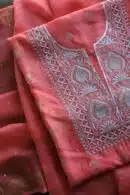 Banarasi Zari Chanderi Unstitched Chikankari Fabrics
