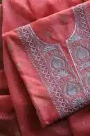 Banarasi Zari Chanderi Unstitched Chikankari Fabrics