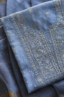 Banarasi Zari Chanderi Unstitched Chikankari Fabrics