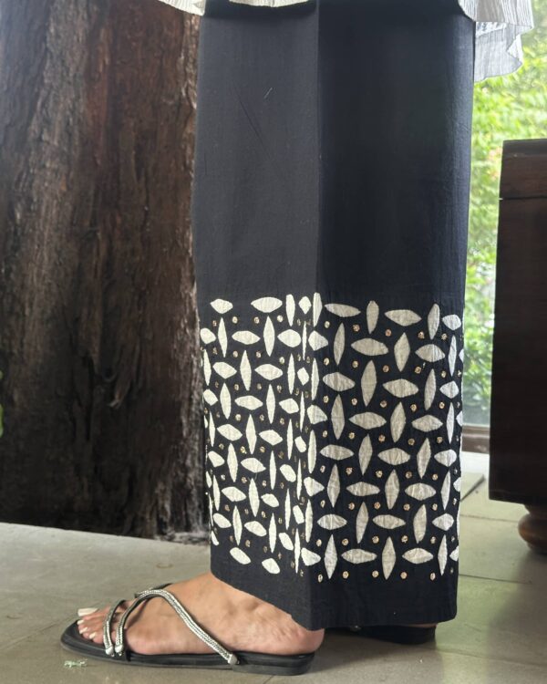 Black & White Daraz Chikankari Palazzo - Image 3