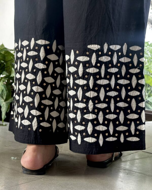 Black & White Daraz Chikankari Palazzo - Image 4