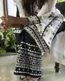 Black & White Daraz Chikankari Palazzo