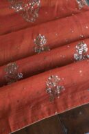 Brick Red | Tissue Silk Mukaish Fabrics