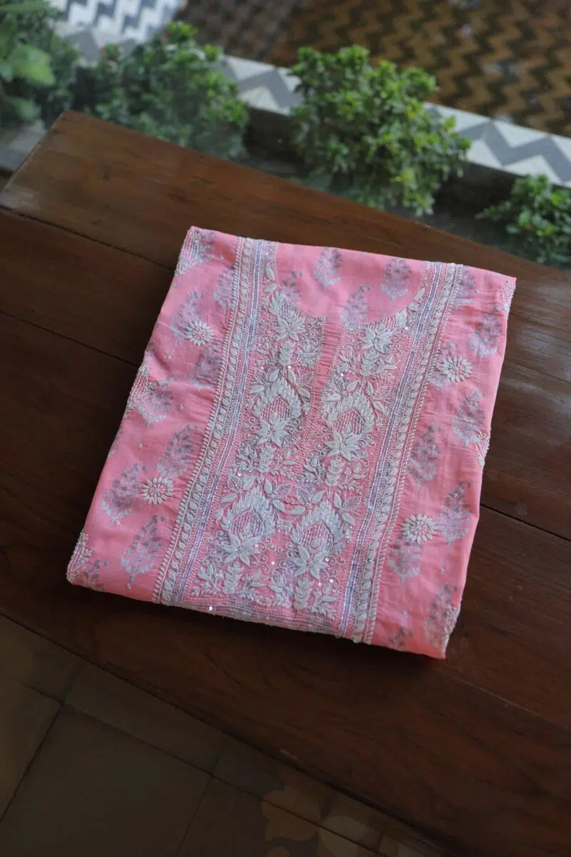 Cotton Chikankari Kurta Fabrics