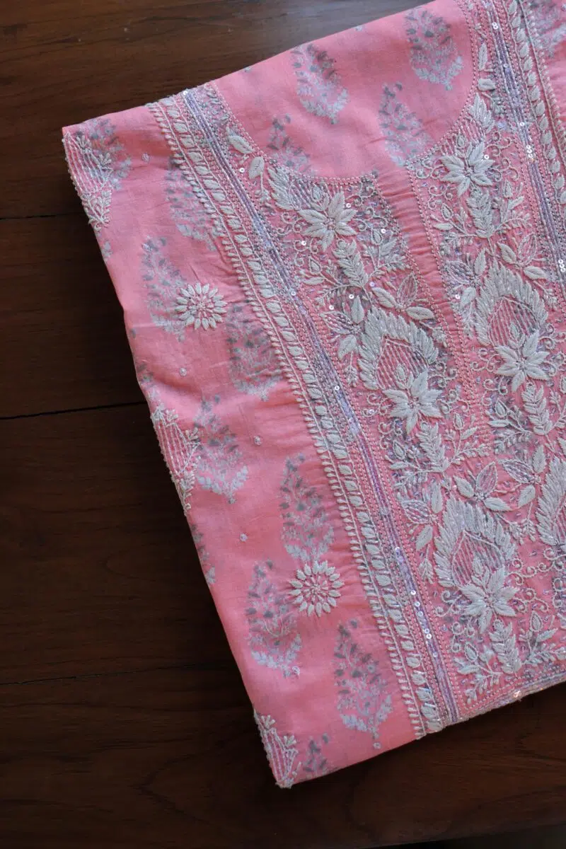 Cotton Chikankari Kurta Fabrics