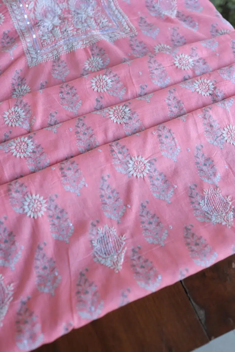 Cotton Chikankari Kurta Fabrics