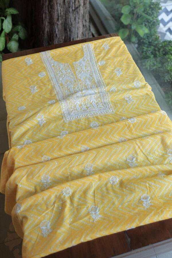 Cotton Chikankari Kurta Fabrics - Image 5