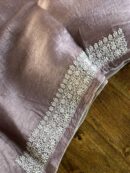 English Lavender Linen Chikankari Unstitched Men's Kurta Fabric