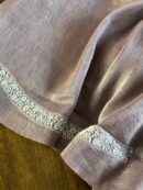 English Lavender Linen Chikankari Unstitched Men's Kurta Fabric