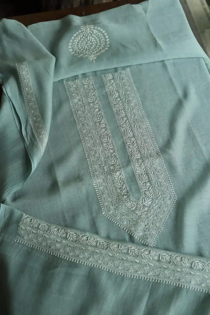 Malmal Chikankari Men's Kurtas Fabrics