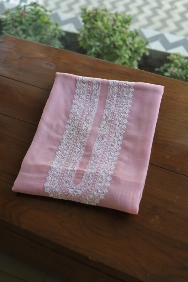 Malmal Chikankari Men's Kurtas Fabrics - Image 3