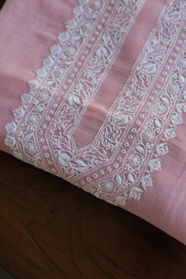 Malmal Chikankari Men's Kurtas Fabrics - Image 4