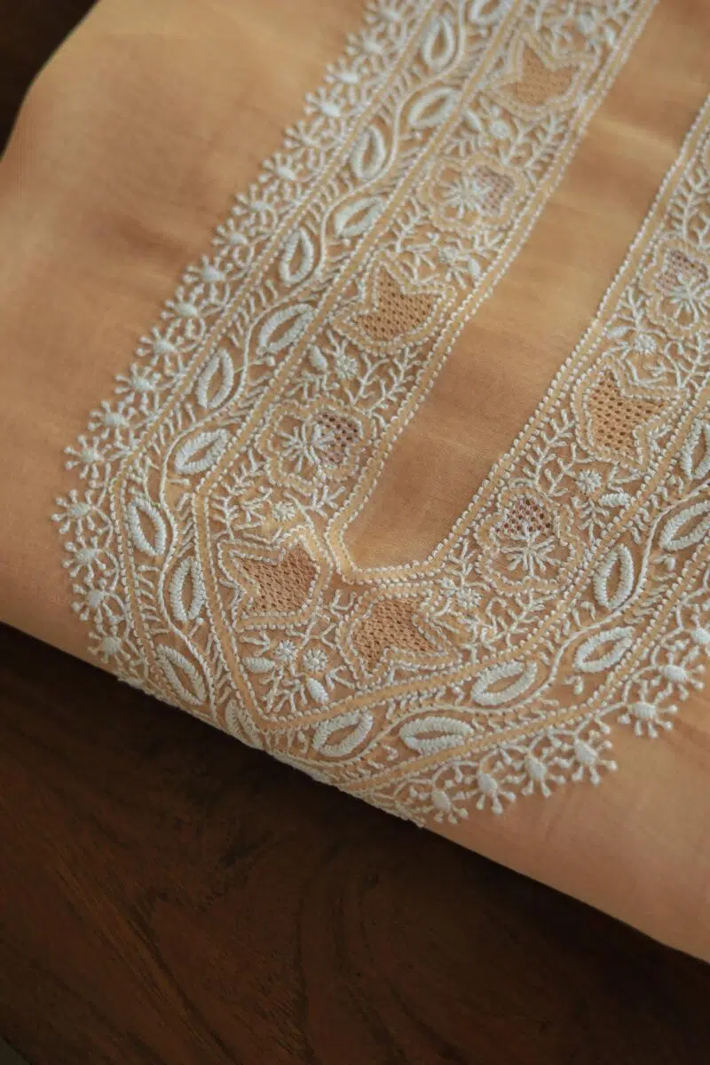Malmal Chikankari Men's Kurtas Fabrics