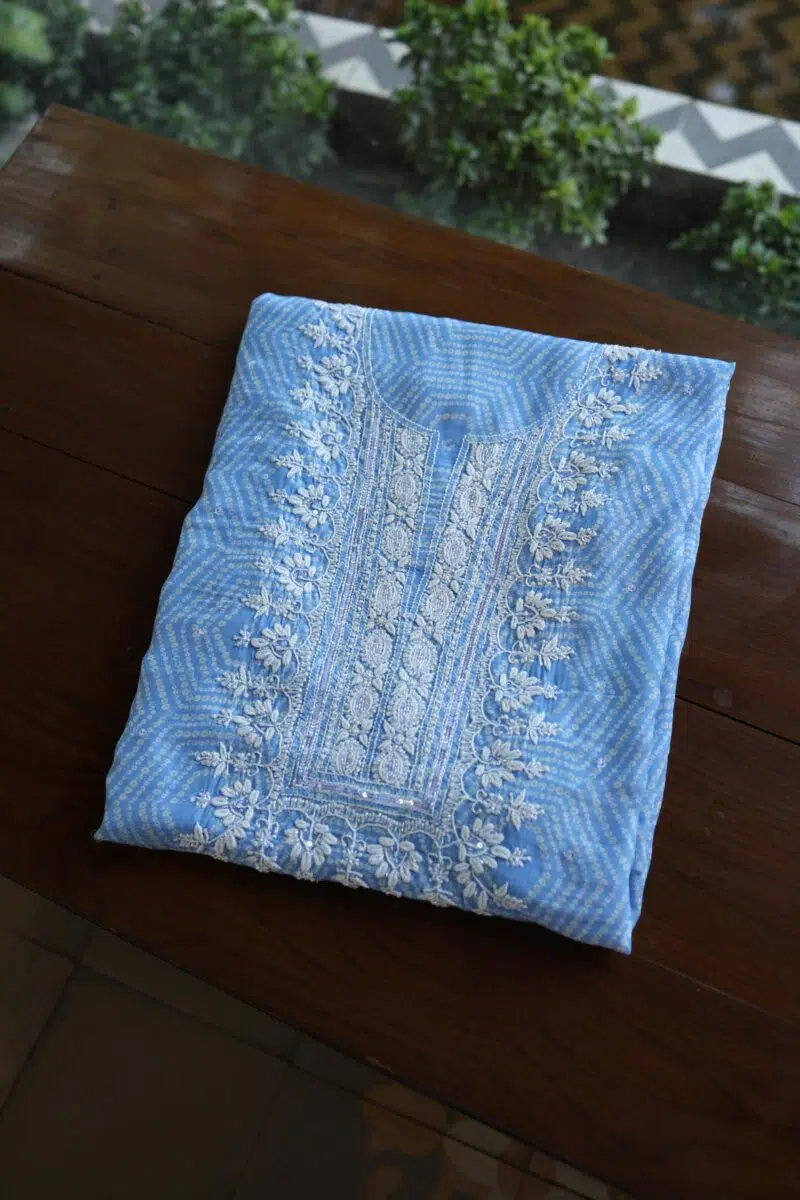 Muslin Chikankari Kurta Fabrics