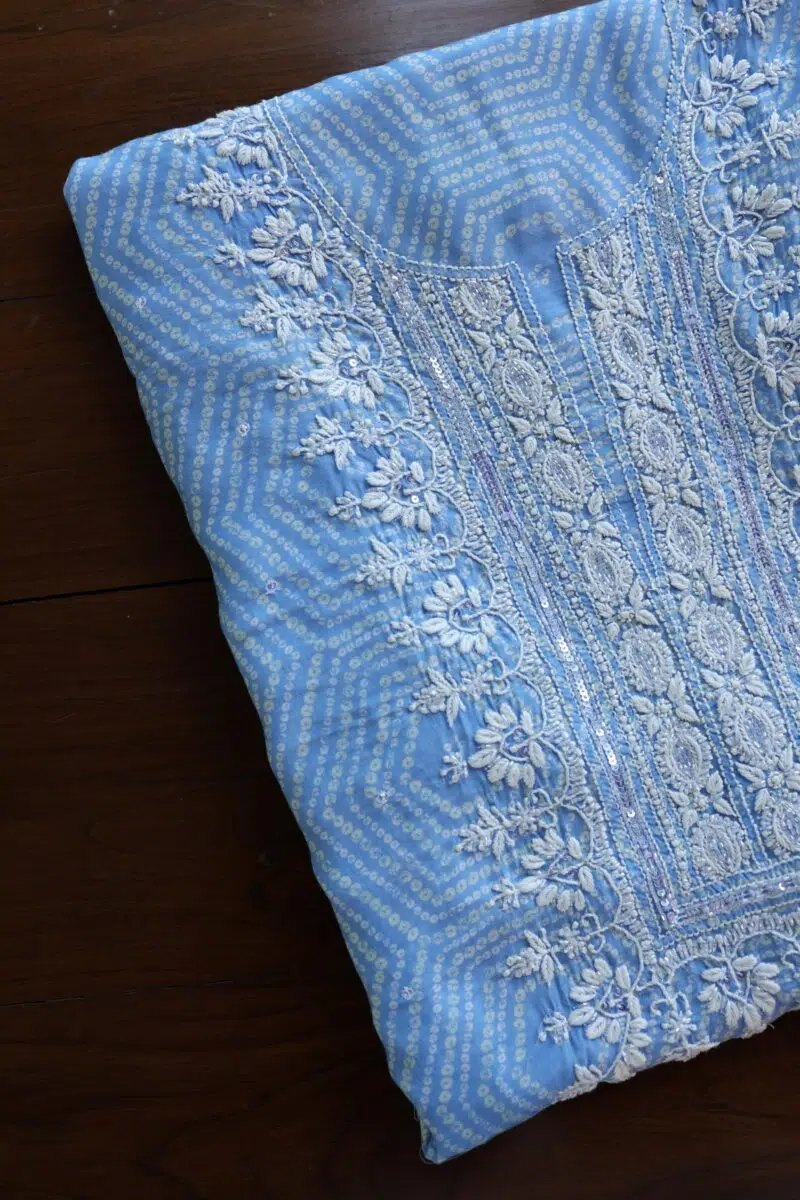 Muslin Chikankari Kurta Fabrics