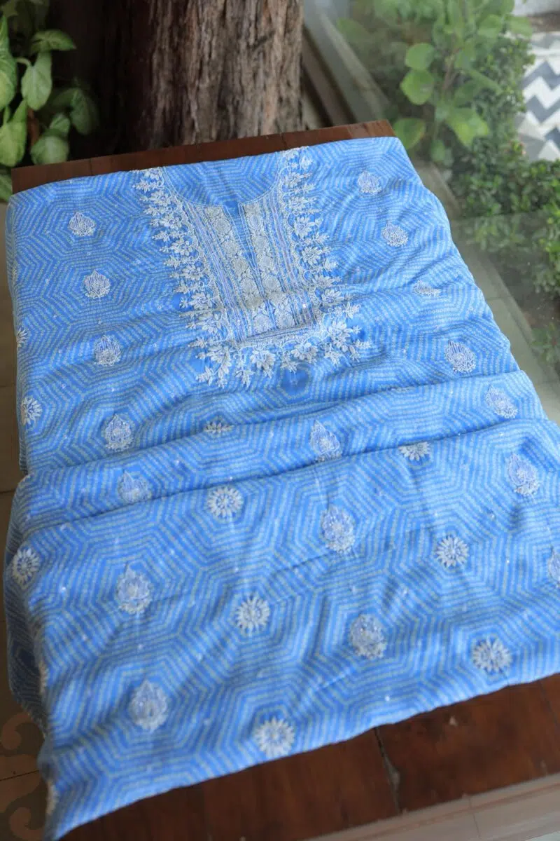 Muslin Chikankari Kurta Fabrics