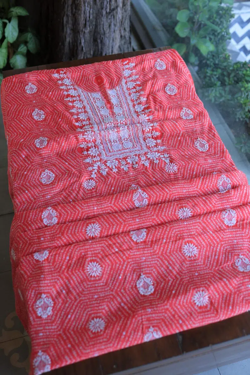 Muslin Chikankari Kurta Fabrics