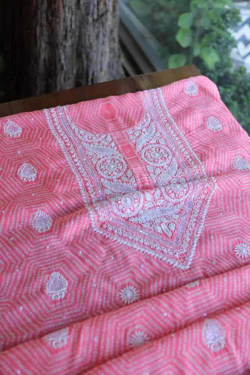 Muslin Chikankari Kurta Fabrics