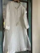 Swan White | Noor Organza Silk Chikankari Straight Cut Kurta Dupatta Set