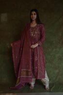 Tissue Silk Chikankari Bhopali Kurta Set