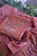 Turkish Rose | Tissue Silk Mukaish Fabrics