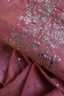 Turkish Rose | Tissue Silk Mukaish Fabrics