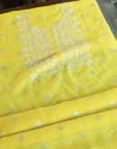Zari Chanderi Chikankari Unstitched Fabrics