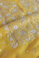 Banarasi Zari Chanderi Unstitched Chikankari Fabrics