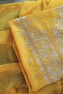 Banarasi Zari Chanderi Unstitched Chikankari Fabrics