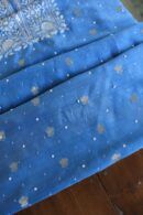 Silk Blue | Zari Chanderi Chikankari Fabrics