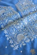 Silk Blue | Zari Chanderi Chikankari Fabrics