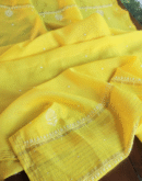 Zari Chanderi Chikankari Unstitched Fabrics